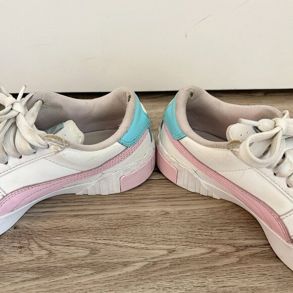 Puma Girl's Cali Spring Sketchbook Perforated Lace Up Chunky Platform Sneakers - Picture 5 of 10